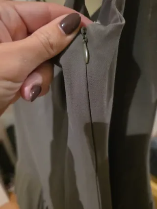 Vestido Zara tablas verde caqui