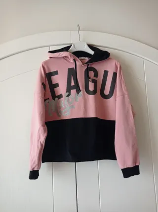 Felpa crop con cappuccio 11 anni Made in Italy