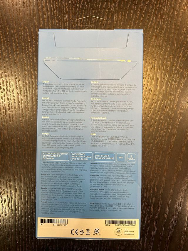 Kindle Paperwhite 10ª Geração Caixa Original