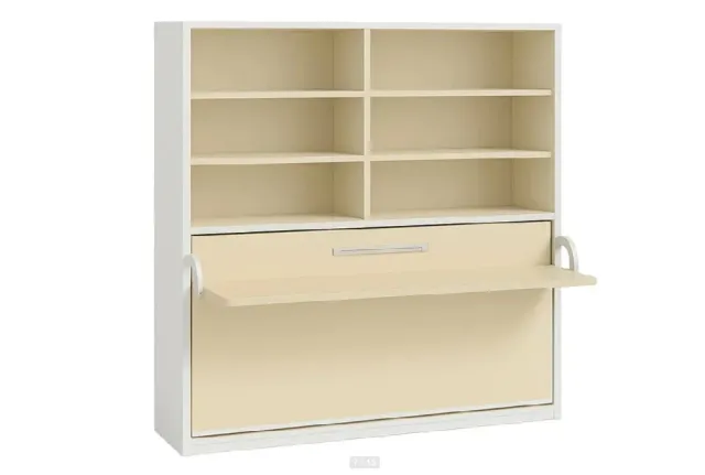 Cama Abatible con Librería y Escritorio