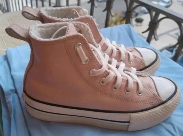 Converse pelle rosa n. 33,5