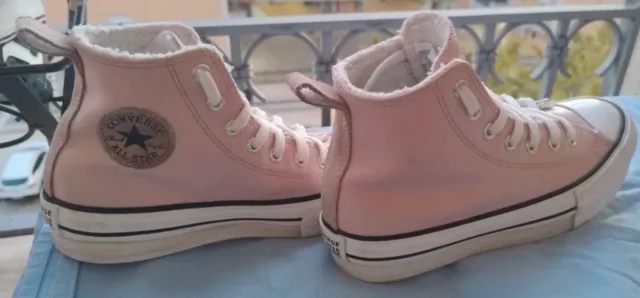 Converse pelle rosa n. 33,5