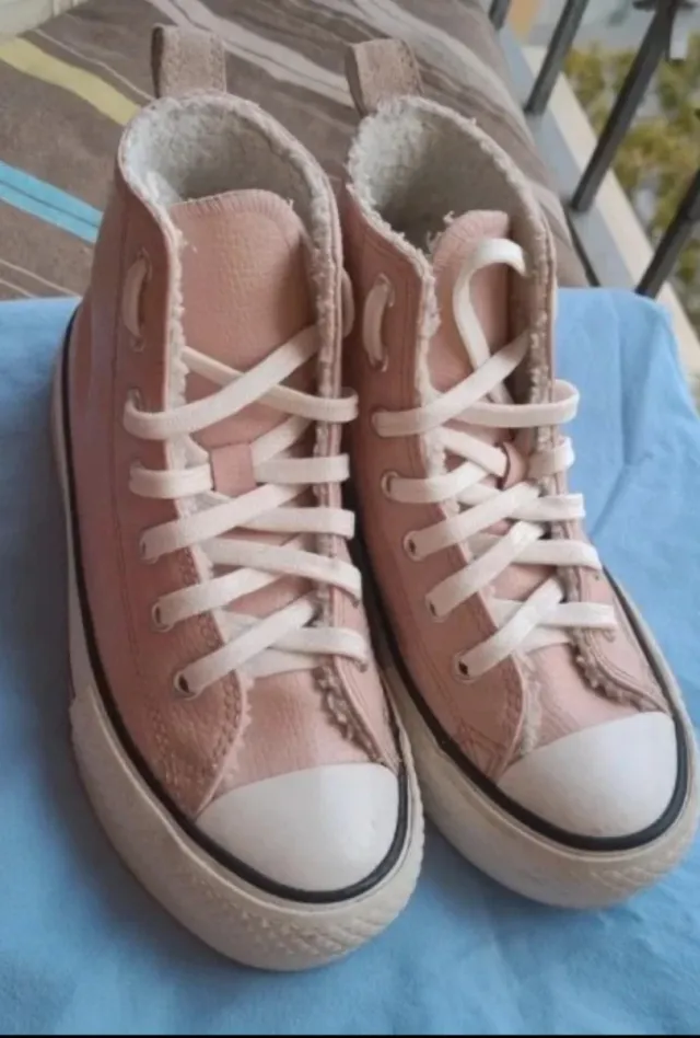 Converse pelle rosa n. 33,5