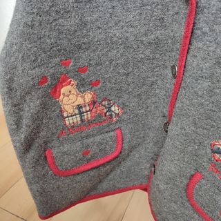 Chaqueta niña gris con ositos