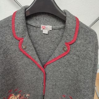 Chaqueta niña gris con ositos