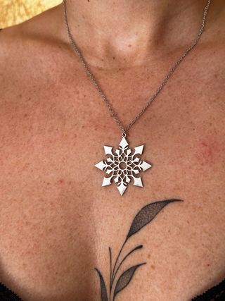 Collana acciaio fiocco di neve