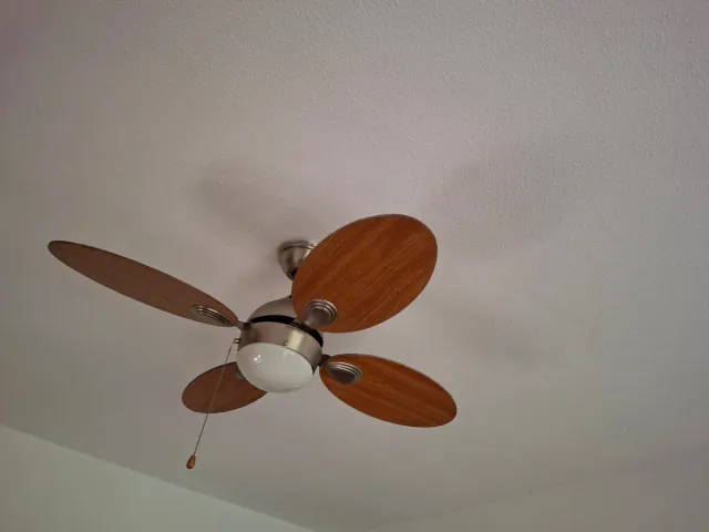 Ventilador de techo madera y metal