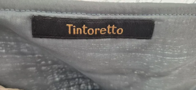 Vestido Tintoretto azul y multicolor