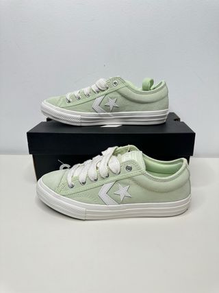 Converse Star Player Verde Blanca Talla 37