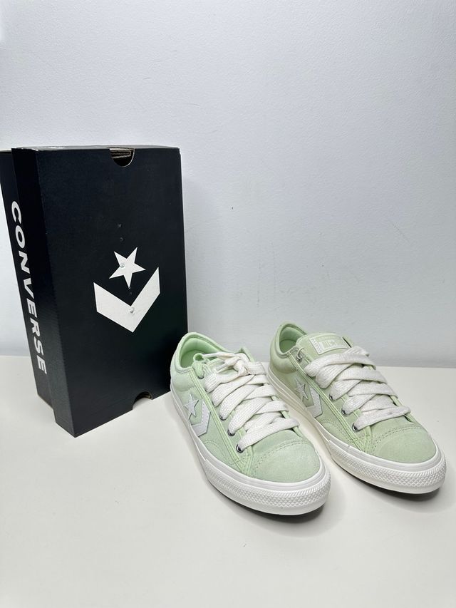 Converse Star Player Verde Blanca Talla 37