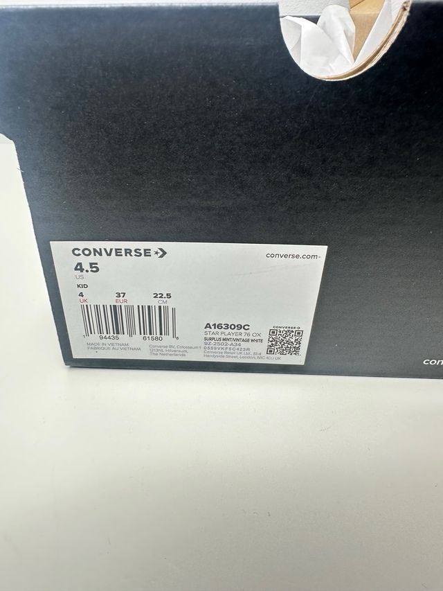 Converse Star Player Verde Blanca Talla 37