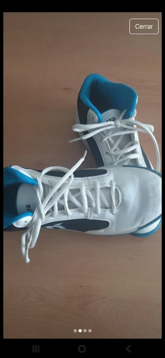 Zapatillas de Baloncesto Blancas y Azules