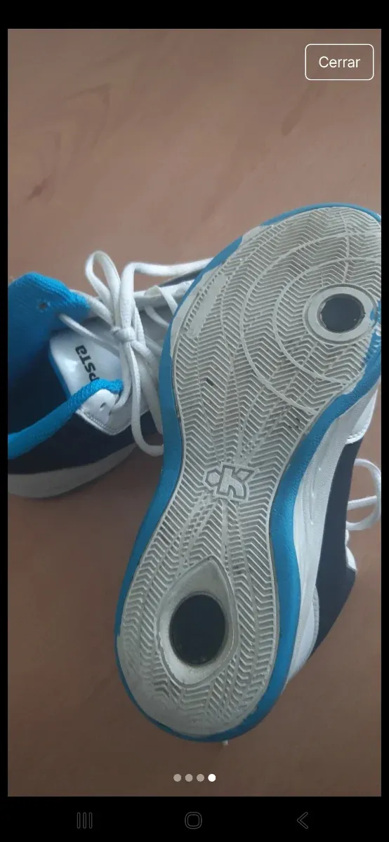 Zapatillas de Baloncesto Blancas y Azules