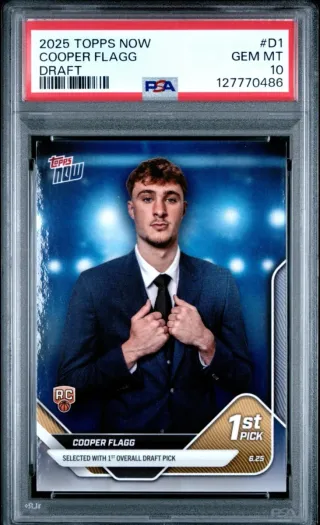 Cooper Flagg Rookie N°1 Draft PSA 10 Topps Now