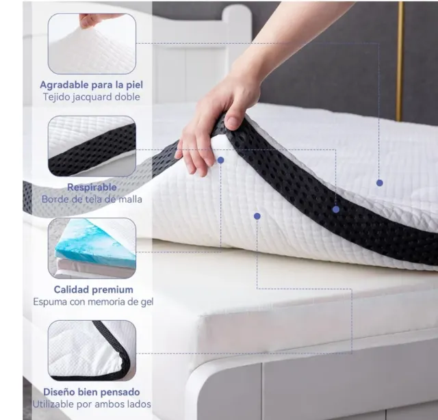 Topper Amazon 80x190 de 7cm Viscogel Nuevo