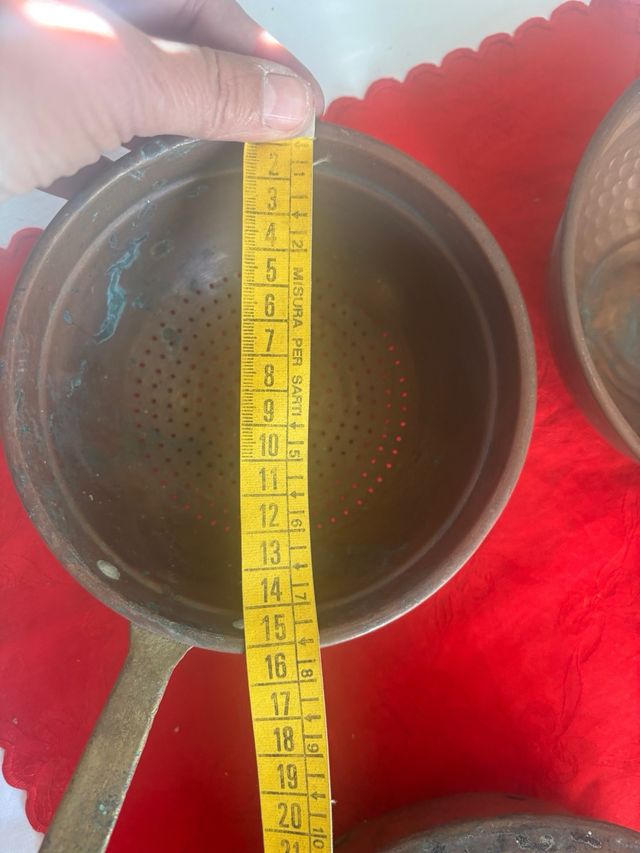 Set 5 pezzi rame antico