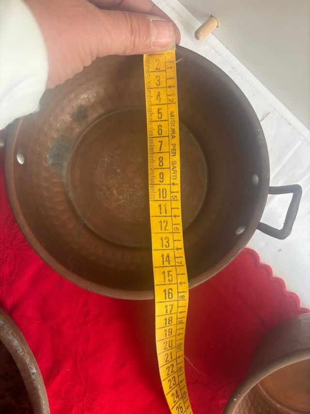 Set 5 pezzi rame antico