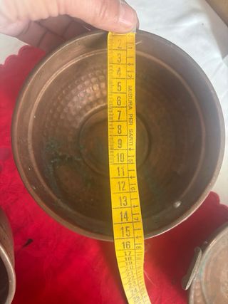 Set 5 pezzi rame antico