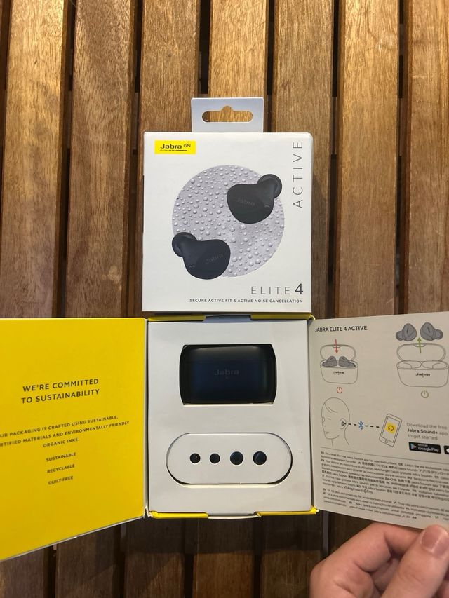 Fones Jabra Elite 4 Active c/ caixa original