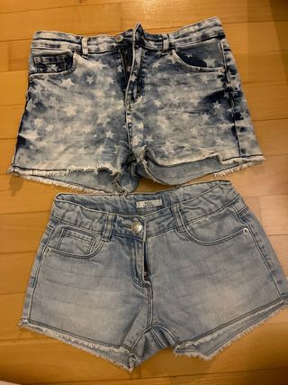 Shorts vaqueros azules con estrellas