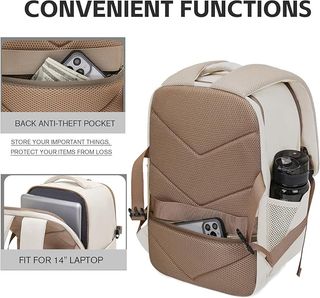 BONITA MOCHILA DE VIAJE 40x20x30 cm COLOR BEIGE