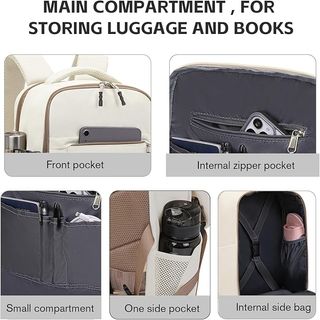 BONITA MOCHILA DE VIAJE 40x20x30 cm COLOR BEIGE