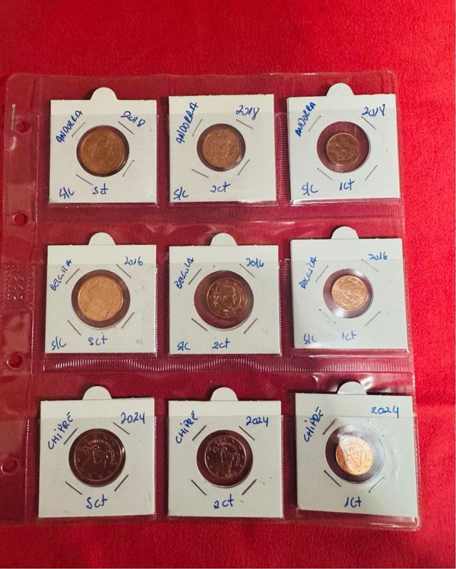 Monedas 1, 2 y 5 Céntimos Sin circular