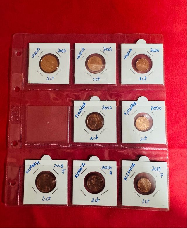 Monedas 1, 2 y 5 Céntimos Sin circular