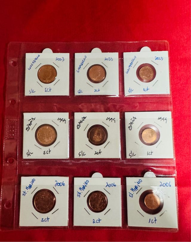 Monedas 1, 2 y 5 Céntimos Sin circular