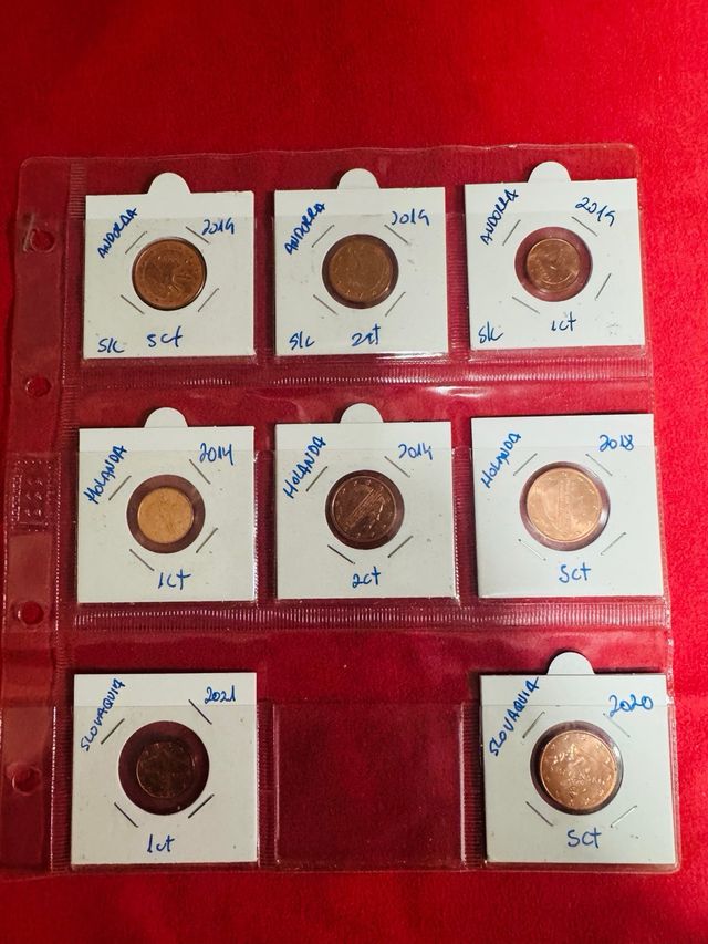 Monedas 1, 2 y 5 Céntimos Sin circular