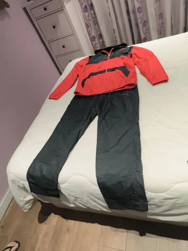 Chándal Puma XXL Rojo y Gris