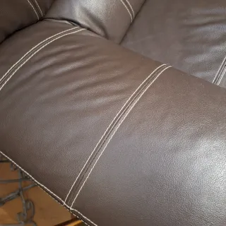 Sofá de tres y dos plazas piel/polipiel en Marrón