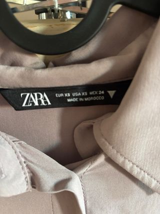 Camisa oversize lila Zara