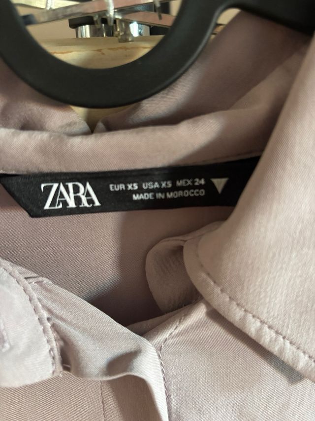 Camisa oversize lila Zara