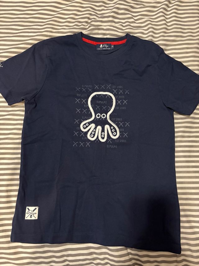T-shirt El Pulpo blu bambino taglia 12