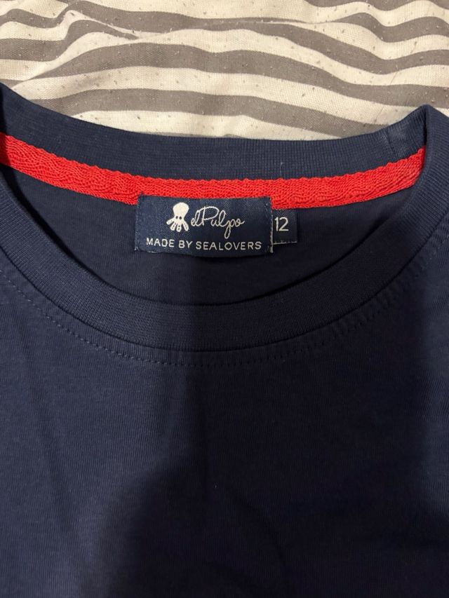 T-shirt El Pulpo blu bambino taglia 12