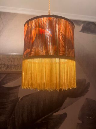 Lámpara vintage con flecos