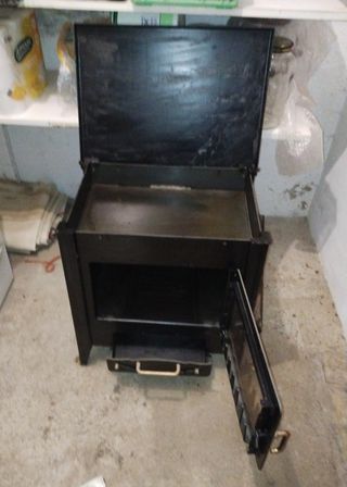 Estufa de leña de hierro + cocina/horno