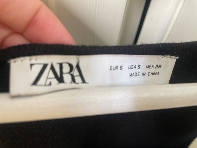 Vestido Zara Negro con Bolsillos