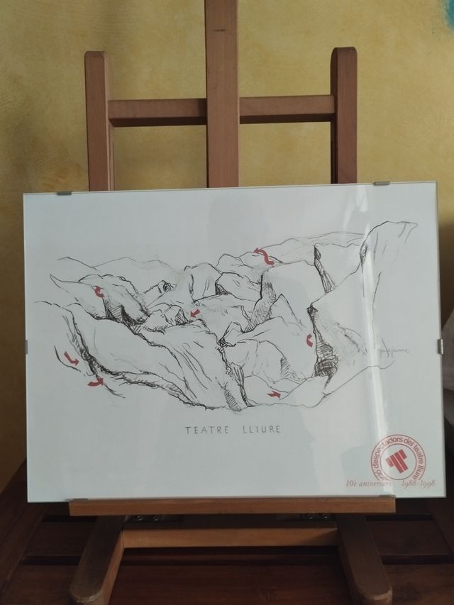 Portatitulos cristal con 6 clips de metal, soporte