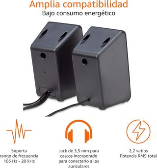 ✨ - Amazon Basics Altavoces para ordenador de sobr