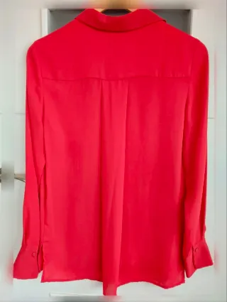 Mango Talla S - Blusa Roja Recta