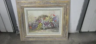 Pareja cuadros flores marco 10cm