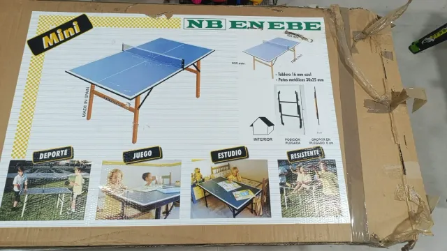 Mesa Ping Pong Niños Plegable Azul