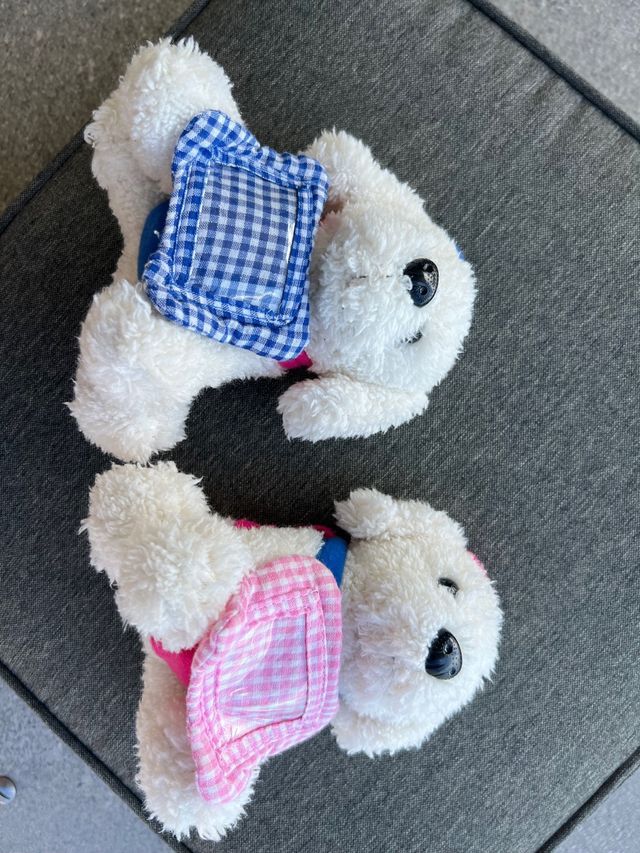 Peluche Portaretrato Perro Blanco