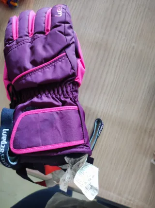Guantes de Nieve Wedze Morado y Rosa talla 6 años