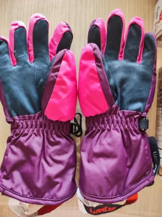 Guantes de Nieve Wedze Morado y Rosa talla 6 años