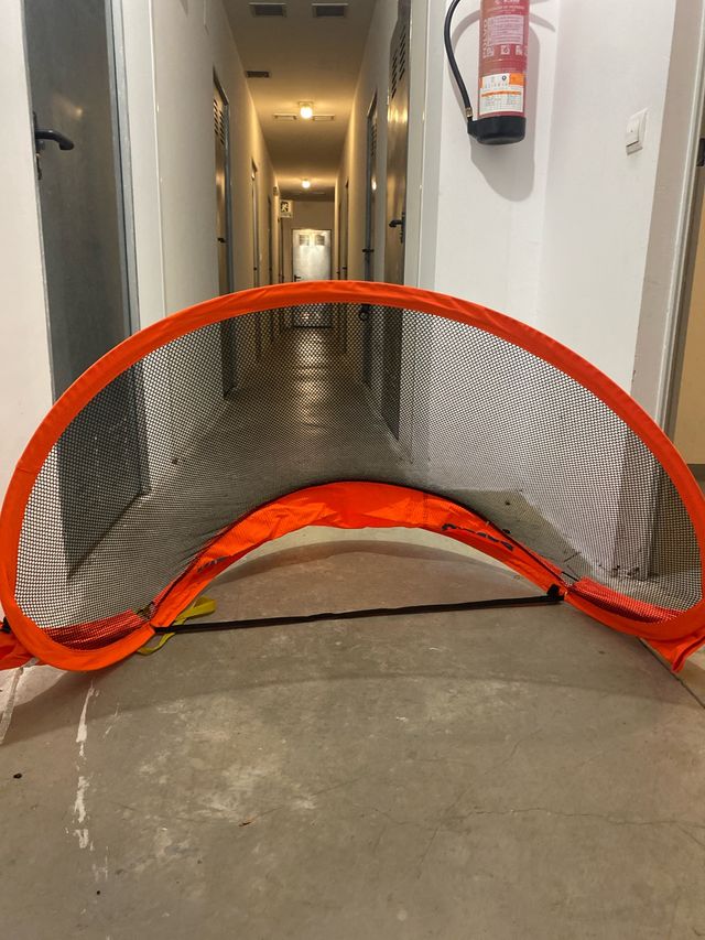 Portería Fútbol Plegable Naranja