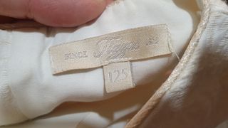 Vestido de comunión blanco roto y dorado,talla 125