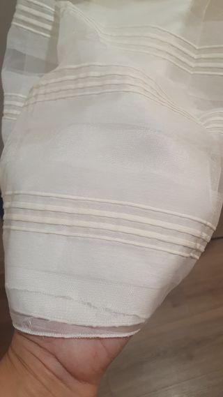 Vestido de comunión blanco roto y dorado,talla 125